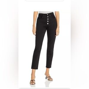 NWT Revolve WeWoreWhat Black Jeans Crystal Buttons size 25